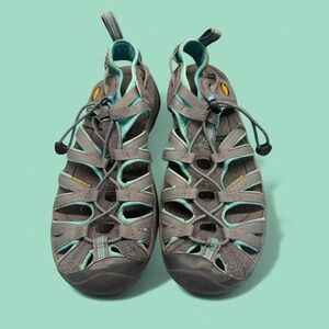 Women's Keen Gray and Teal Hiking/Water/Outdoor Classic‎ Sandals-Size 10.5